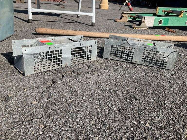 Galvanized Havahart Animal Traps, 10”L x 3”H