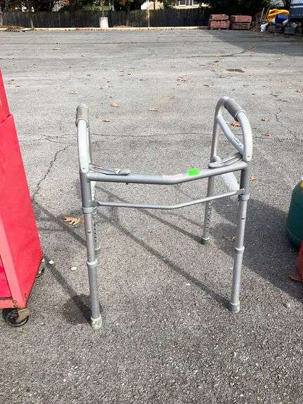 Adjustable Aluminum Walker with Padded Hand Grips