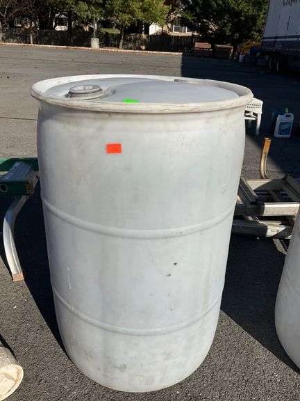 50-Gallon Plastic Drum with Dual Openings