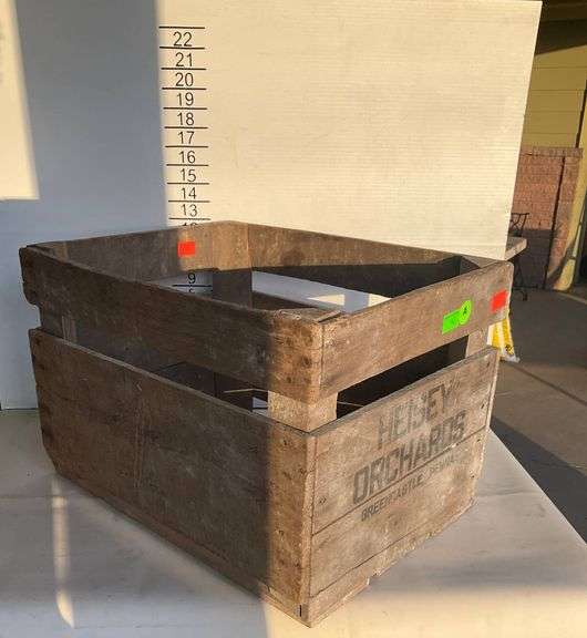 Wood Produce Crate Stenciled ‘Heisey Orchards, Greencastle, PA’