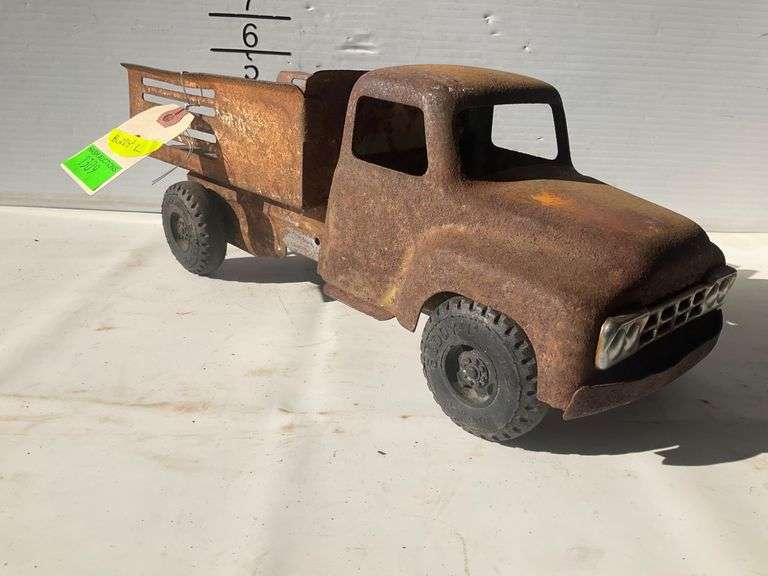Vintage Buddy L Pressed Steel Toy Truck with Open Bed