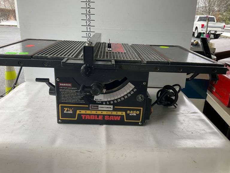Sears Craftsman Motorized Table Saw with 7 1/2-Inch Blade, 3450 RPM