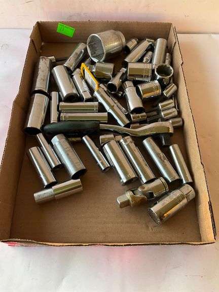 Chrome Socket Tools with Ratchet and Extensions