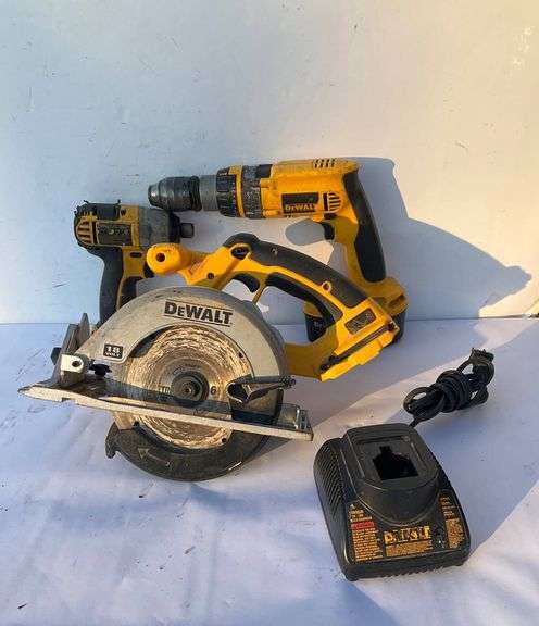 DeWalt 18V Cordless Tools Set, Including Circular Saw and Two Drills
