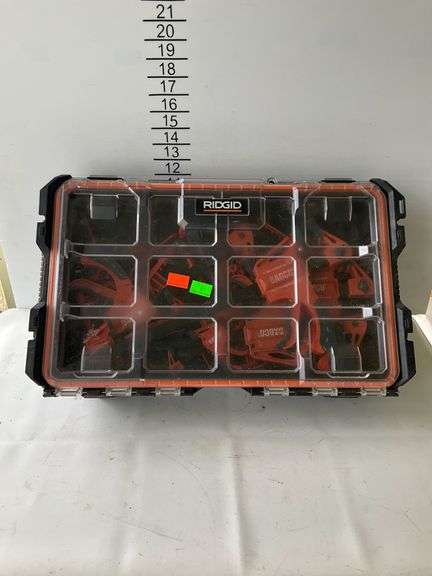 Ridgid Organizer Box with Assorted BABCO Quick Ratcheting Bar Clamps