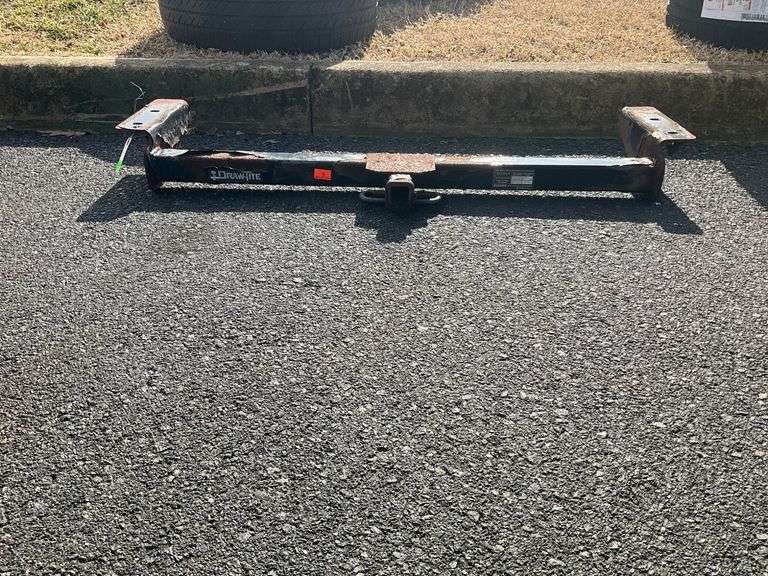 Steel Trailer Hitch with Rusted Finish and Receiver Hitch Opening