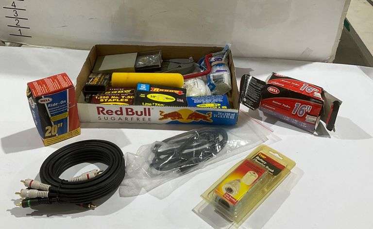 Assorted Tools, Inner Tubes, Cables, and Accessories Lot - Hash Auctions