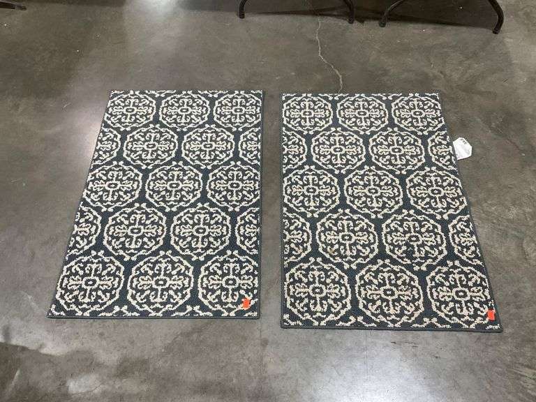 Used Rugs Small Pair of Small Area Rugs with Non-Slip Backs, 29×44″ - Hash Auctions