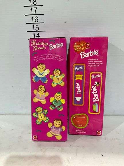 Special Edition Holiday Treats and Back-to-School Barbie Dolls in Original Packaging