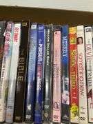 Collection of 22 DVD Movies and TV Shows in Cardboard Box