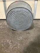 Galvanized Metal Tub with Handles, 2’ Diameter