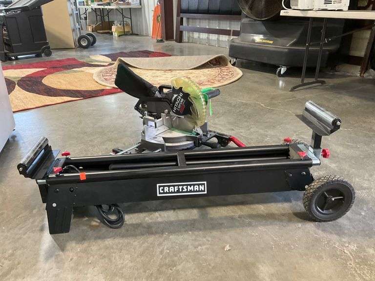 Hitachi C10FCH2 Compound Laser Miter Saw with Craftsman Miter Saw Stand ...