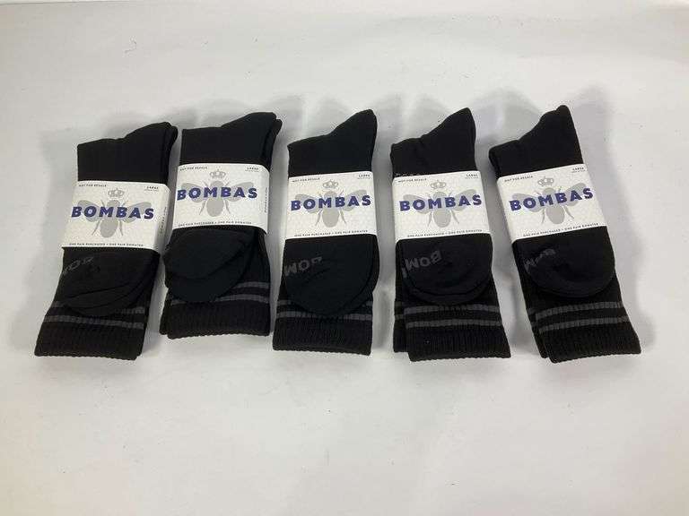 Bombas Women's Black Crew Socks – 12 Pair Pack, Large, Mid Calf, Machine Washable
