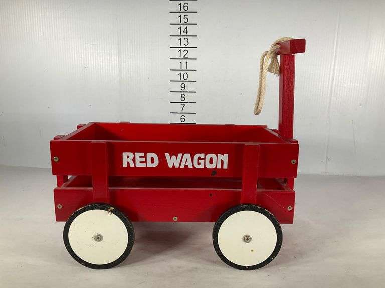 Red Pull Wagon with Rope Handle and ‘Red Wagon’ Lettering - Hash Auctions