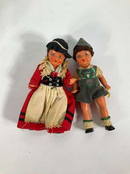 Set of Four Cultural-Themed Dolls with Regional Attire