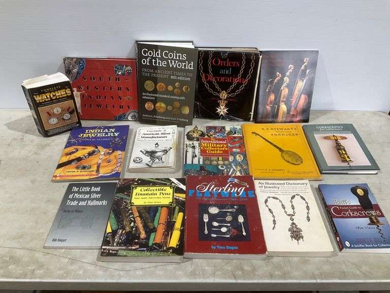 Collection of 15 Reference Books on Jewelry, Coins, Instruments, and ...