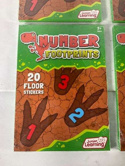 Set of 4 Junior Learning ‘Number Footprints’ Educational Sticker Packs