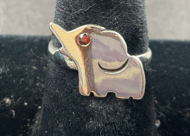 Sterling Silver Elephant Ring - .925 Silver, Size 4-10, Nickel-Free, Gift Box Included