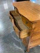 Antique Oak Buffet with Drawers and Cabinet Storage