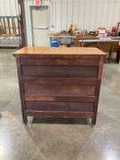 Antique Oak Buffet with Drawers and Cabinet Storage
