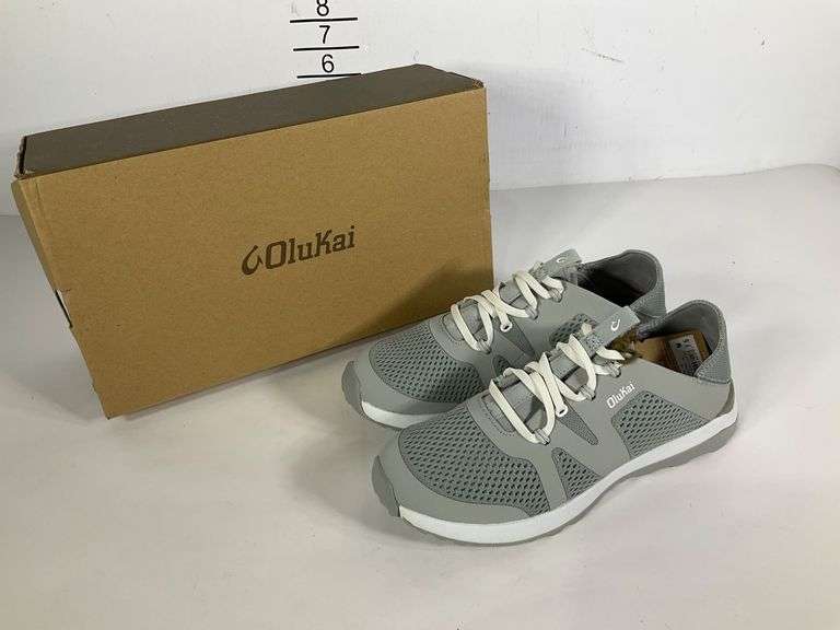 OluKai Women's Ha'upu Hulu Sneakers- Cloud Grey/ Pale Grey