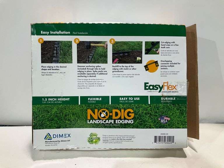 Dimex EasyFlex No-Dig Landscape Edging Kit, 20 Ft - Hash Auctions
