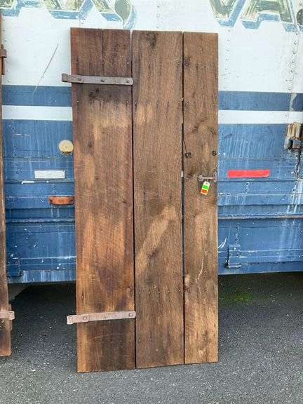 Rustic Barn/Cellar Door with Metal Hardware, 73”Hx31”W