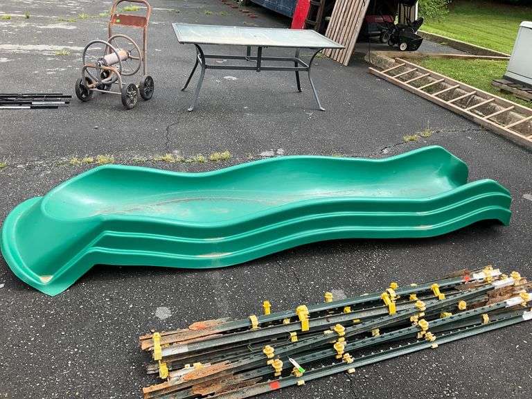 Green Plastic Slide, 9’L