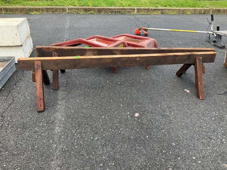 Wooden Sawhorses, 36”L x 12”H