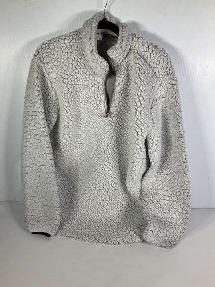 Sherpa Mock Neck Quarter Zip Pullover in Stone Taupe