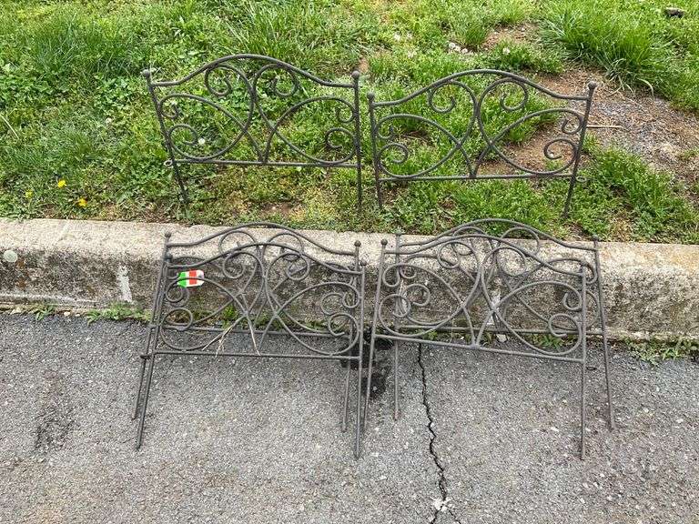 Six 18×12″ Wrought Iron Decorative Panels Flower Garden style