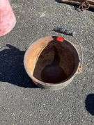 Metal Three-Legged Pot with Handle, 9.5” Diameter