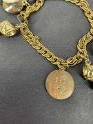 1974 charm bracelet goldtone