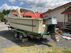 1972 Cruiser 21 foot Boat, with a 1971 Dill Boat Trailer. Virginia Certificate of Title to Vessel and Title to the Trailer. Evinrude 175hp outboard.