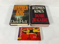 Collection of Three Stephen King Books: ‘The Dark Half’, ‘Danse Macabre’, and ‘The Colorado Kid’