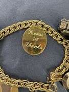 1974 charm bracelet goldtone