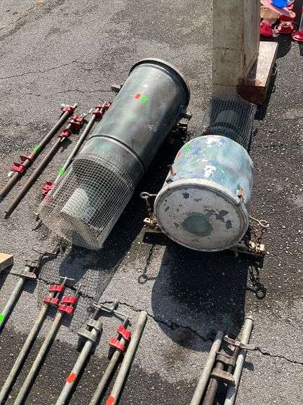 Two Metal Game Feeders with Mesh Guards