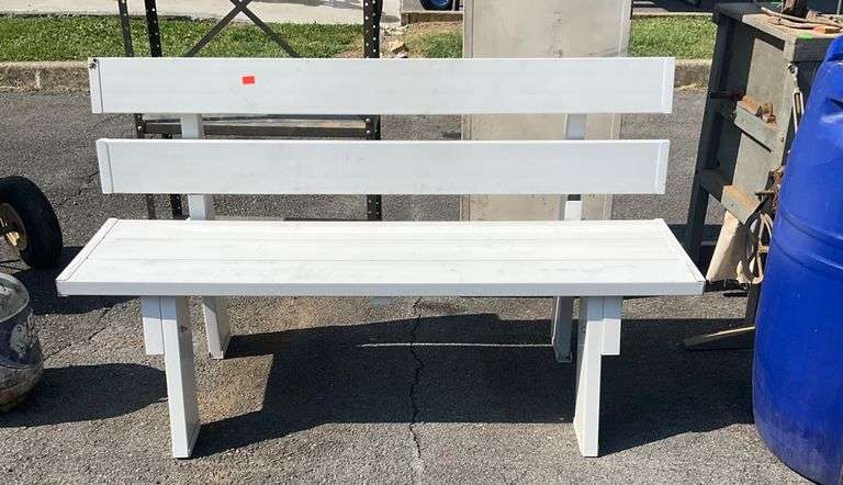 Durable Plastic Bench with 46-Inch Sitting Area