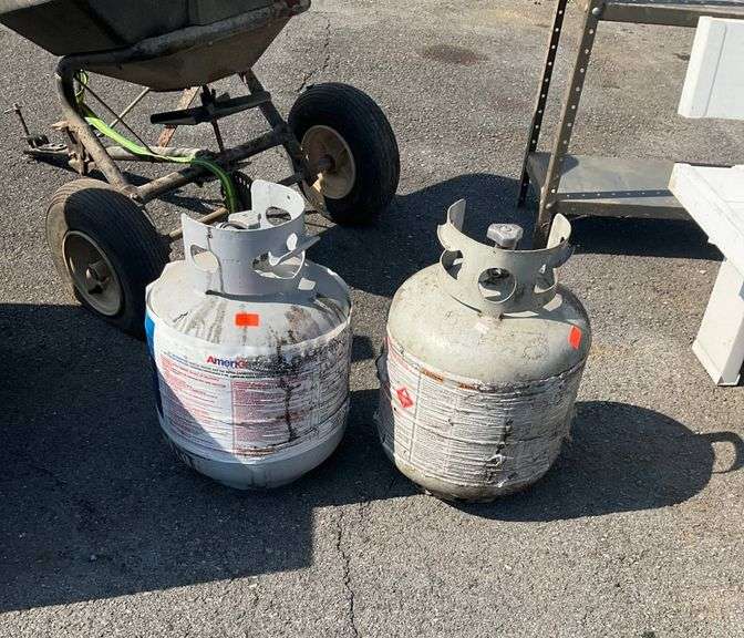 Empty Propane Tanks with Valve Connections