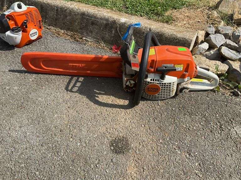 Stihl MS 291 Chain saw, we had this one started.