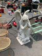 Resin Angel Sculpture with Kneeling Pose