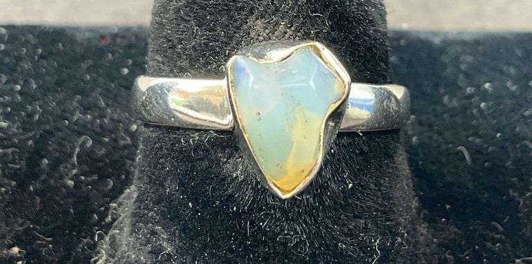 Sterling silver rough opal ring size 7.5