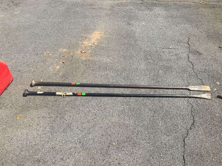 Two Metal Digging Bars With Chisel and Tamping Ends