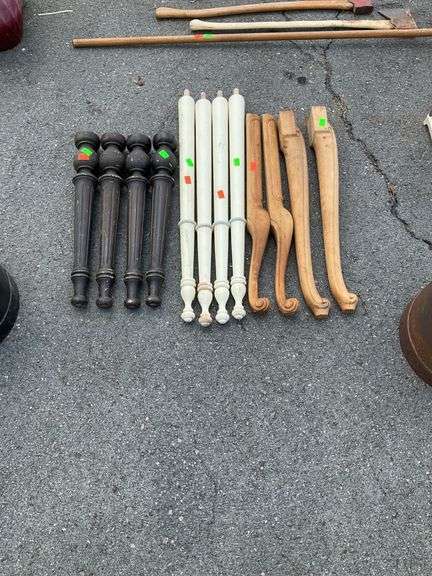 Table or Furniture Legs in Two Sets of Four and Two Pairs