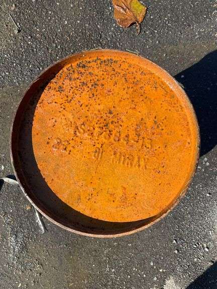 Metal Drum with Open Top, 18”Hx10”dia