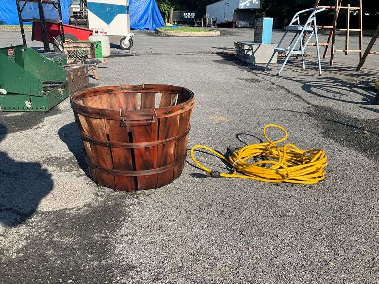 Harvest Basket and Yellow Extension Cord