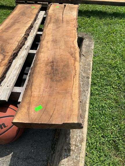 Natural Hardwood Slab, Approximately 56″ Length and 11.5″ Width Per End