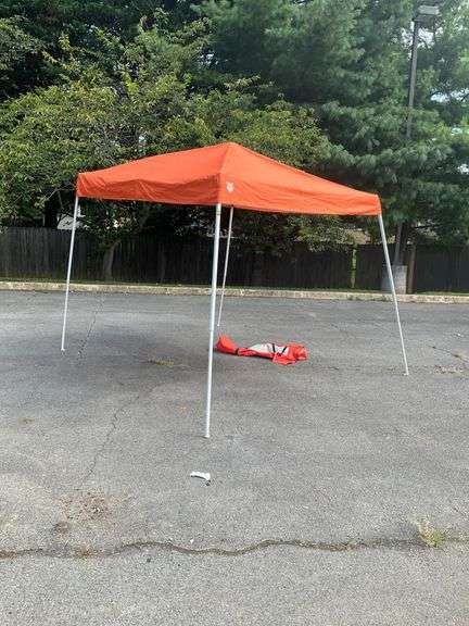 Quest 10×10 Slant Leg Canopy With Anchors and Carrying Bag