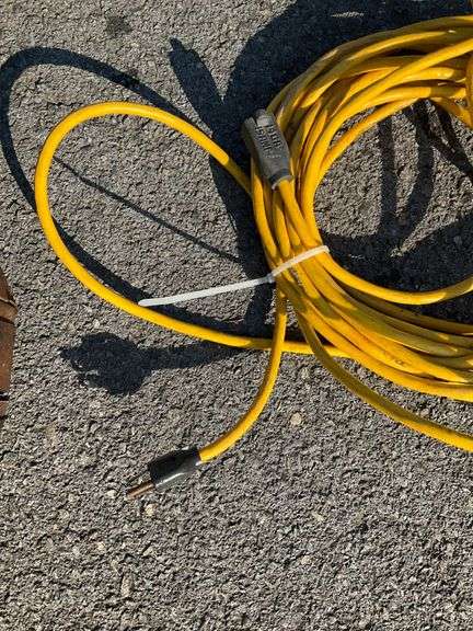 Harvest Basket and Yellow Extension Cord