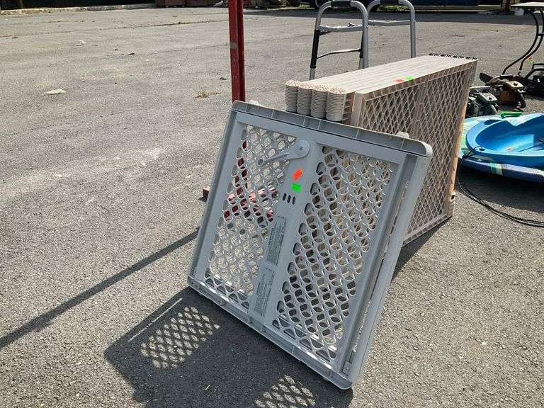 8-Panel Vented Playpen and Hallway Gate Set